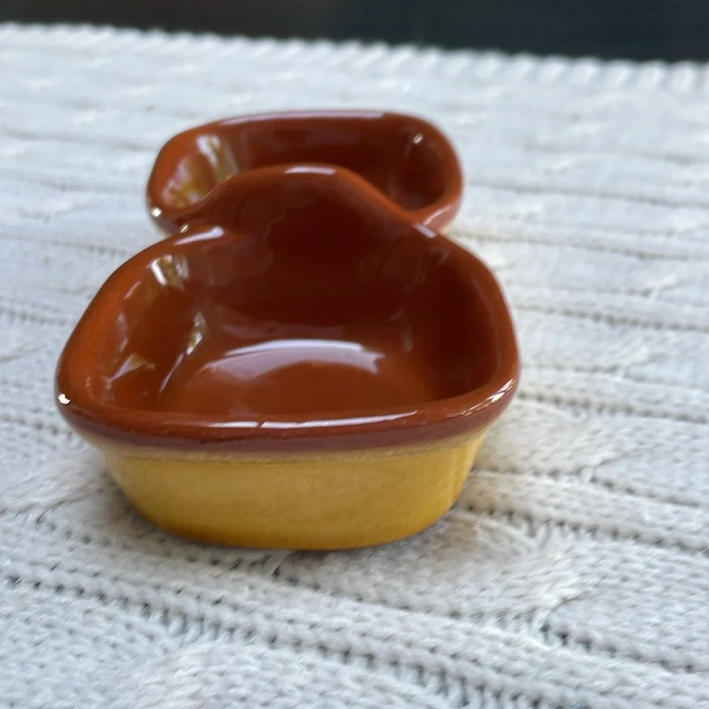 Pier 1 Imports small divided bowl condiment charcuterie Italy hand painted